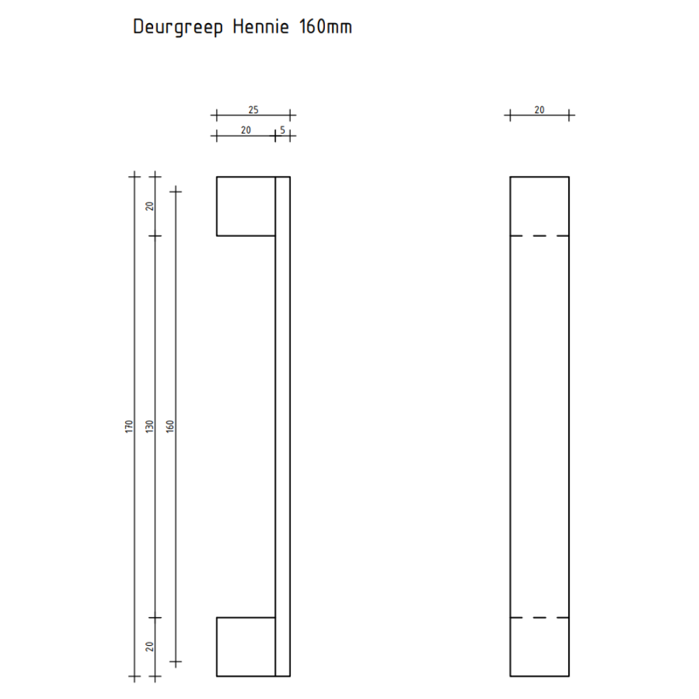 Poignée Hennie - bronze - 192 mm – Image 3