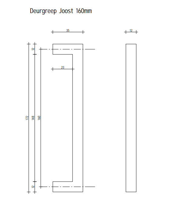 Poignée Joost - canon de fusil - 160 mm – Image 3