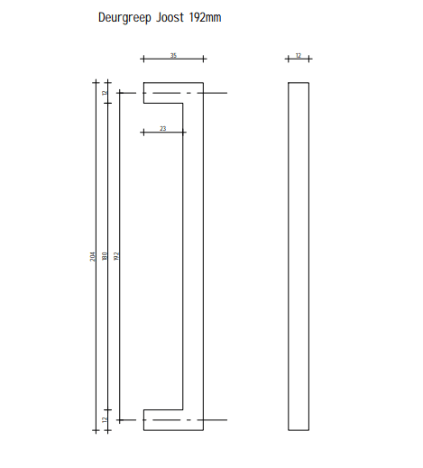 Poignée Joost - canon de fusil - 192 mm – Image 3